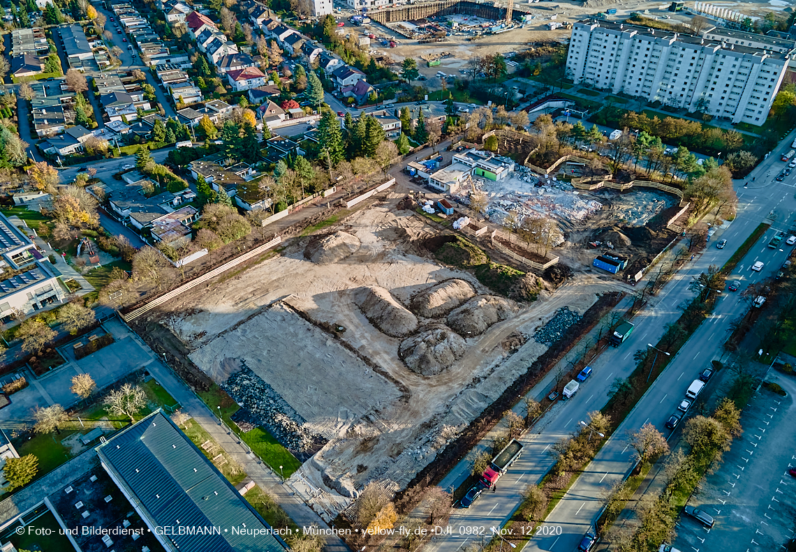 12.11.2020 - Baustelle der neuen Grundschule am Karl-Marx-Ring in Neuperlach